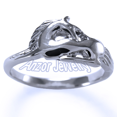 18k White Gold Unicorn Ring
