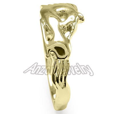 18k Yellow Gold Unicorn Ring