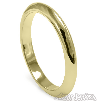 18k Gold Knife Edge Plain Wedding Band Ring