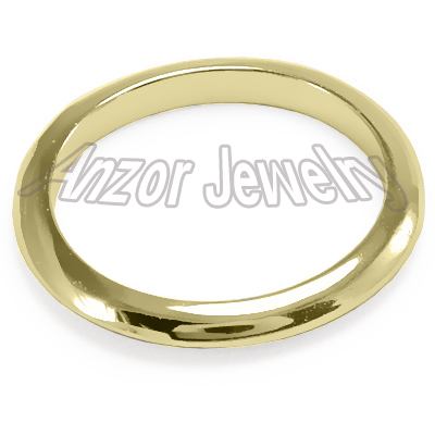 18k Gold Knife Edge Plain Wedding Band Ring