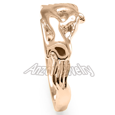 14k Rose Gold Unicorn Ring