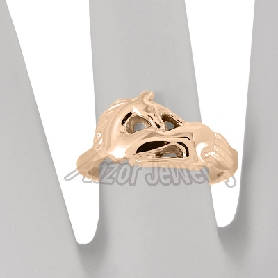 14k Rose Gold Unicorn Ring