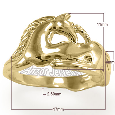 Unicorn Ring Horse lover's Ring 10k