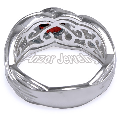 Ruby And Diamond Men's Ring 18k