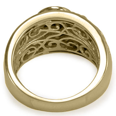 Men's Sapphire Ring 10k Gold White & Blue