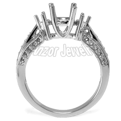 10k White Gold Engagement Setting Ring