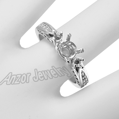 10k White Gold Engagement Setting Ring