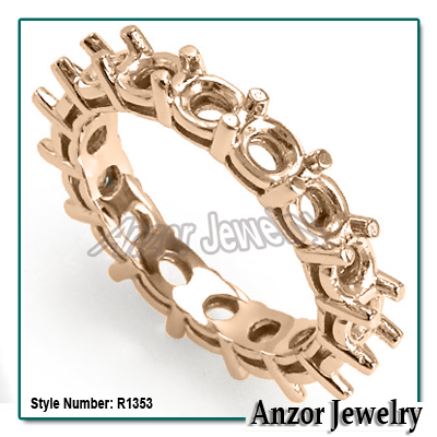 14k Rose Gold Band Setting