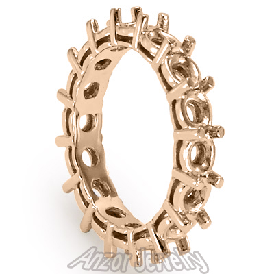 14k Rose Gold Band Setting
