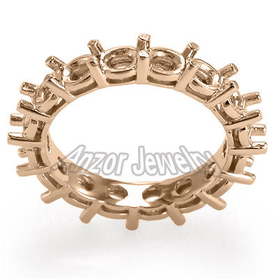 14k Rose Gold Band Setting