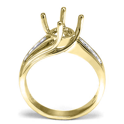 18k Yellow Gold Diamond Ring Semi-Mount