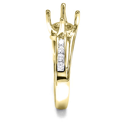 18k Yellow Gold Diamond Ring Semi-Mount