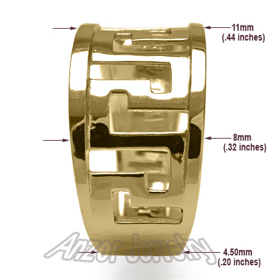Men's 14k Gold Greek Key Ring