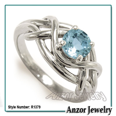 18k White Gold Aquamarine Ring