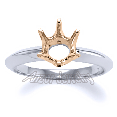 Platinum & 18k Gold Engagement Setting Ring