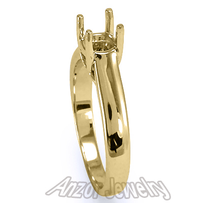14k Yellow Gold Trellis Engagement Ring Setting