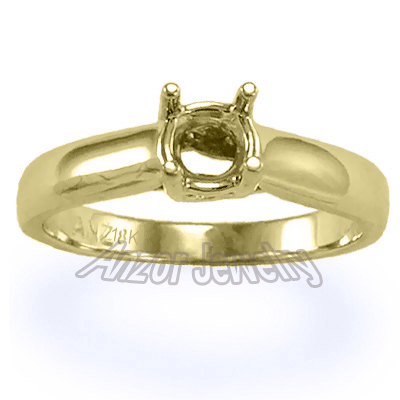 18k Yellow Gold Trellis Engagement Ring Setting