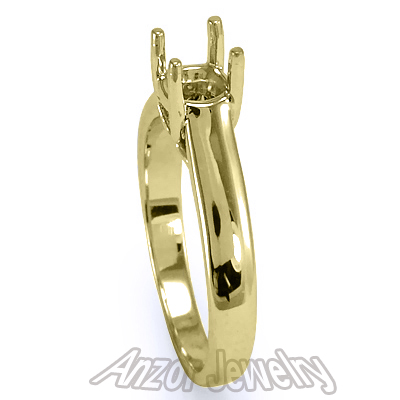18k Yellow Gold Trellis Engagement Ring Setting
