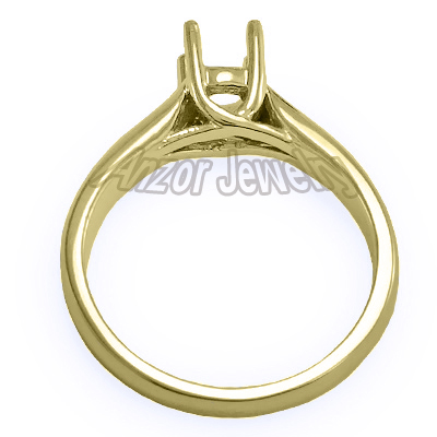 18k Yellow Gold Trellis Engagement Ring Setting