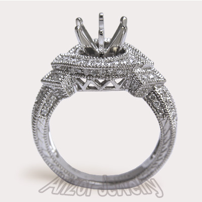 18k Gold Diamond Engagement Ring Setting
