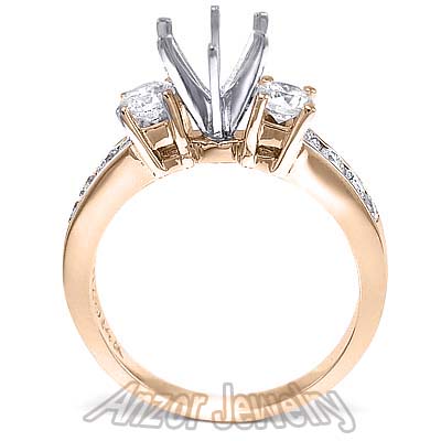 14k Rose Gold Diamond Engagement Ring