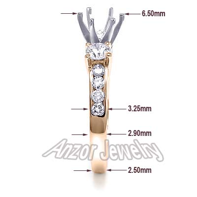 14k Rose Gold Diamond Engagement Ring
