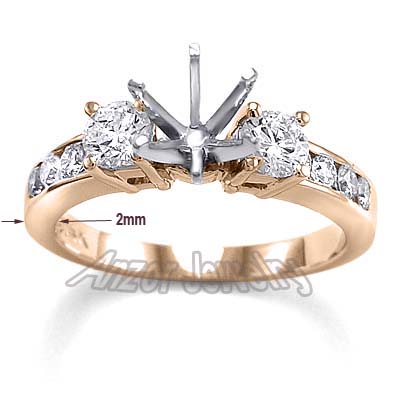 14k Rose Gold Diamond Engagement Ring