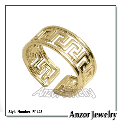 10k Gold Greek Key Ring