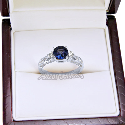 Orange Sapphire Diamond Ring18k gold
