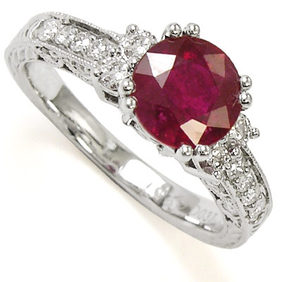 14k Gold Pink Rubellite Tourmaline Diamond Ring