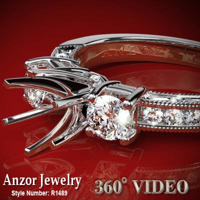 18k White Gold Diamond Ring Setting