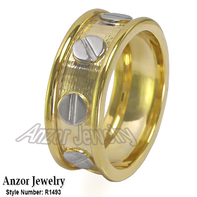 Men's 14k Two-Tone Gold Wedding Band