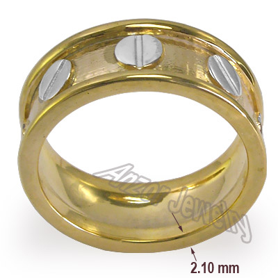 Men's 14k Two-Tone Gold Wedding Band