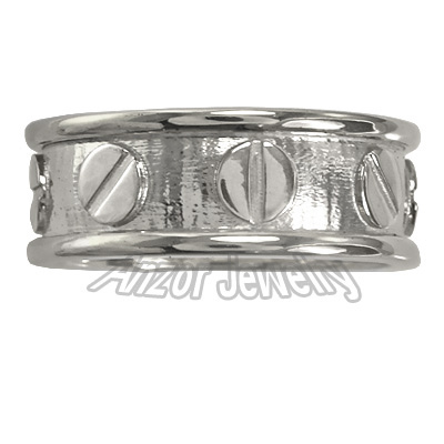 Men's 10k White Gold Wedding Band