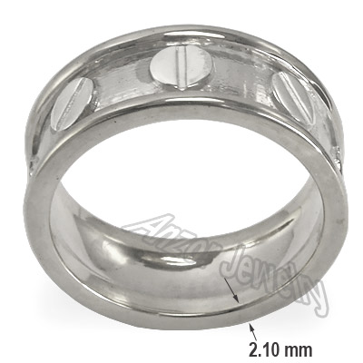 Men's 10k White Gold Wedding Band