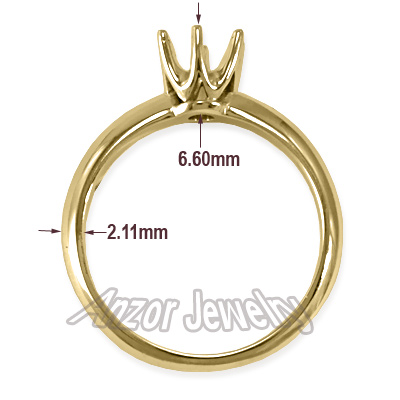 Knife Edge Engagement Setting Ring in 14k