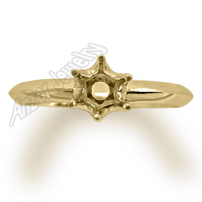 Knife Edge Engagement Setting Ring in 14k