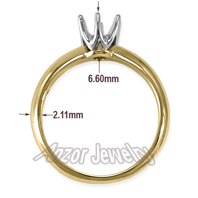 Knife Edge Engagement Setting Ring in 18k
