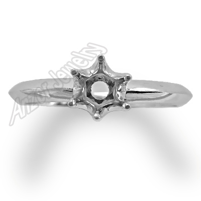 Knife Edge Engagement Setting Ring in Silver