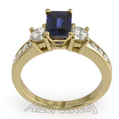 Sapphire and Diamond Ring 14K