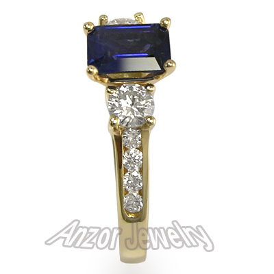 Sapphire and Diamond Ring 14K