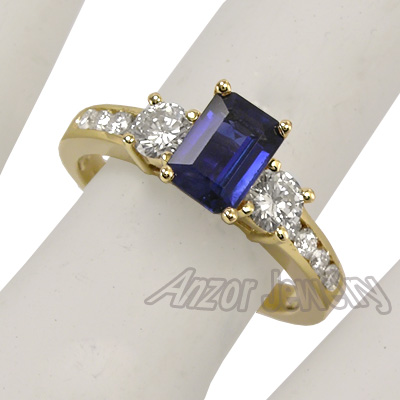 Sapphire and Diamond Ring 14K