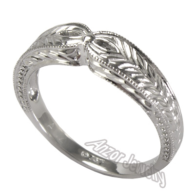 18k Solid White Gold Wedding Ring