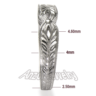 18k Solid White Gold Wedding Ring