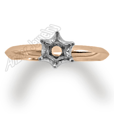 Knife Edge Engagement Setting Ring in 14k