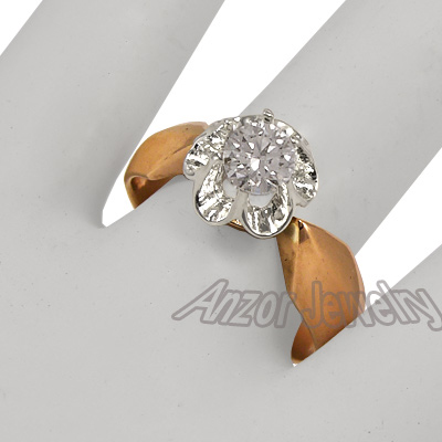 14k Gold Russian Style Setting Ring