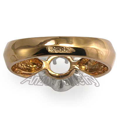 14k Gold Russian Style Setting Ring