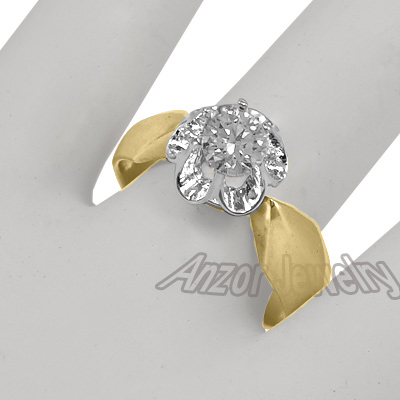 14k Gold Russian Style Setting Ring