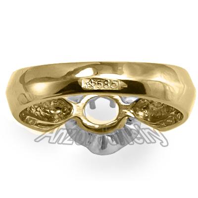14k Gold Russian Style Setting Ring