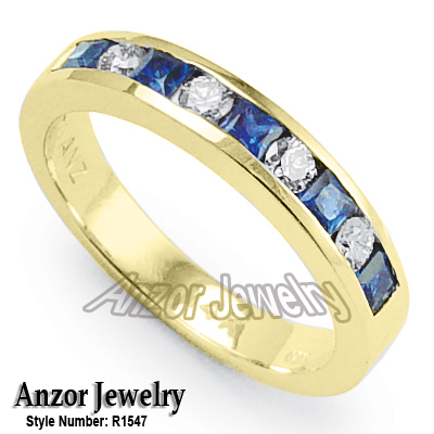 18k Yellow Gold Sapphire Ring